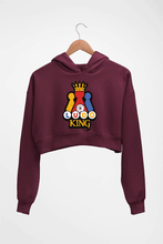 Load image into Gallery viewer, Ludo King Crop HOODIE FOR WOMEN-Maroon-Ektarfa.online
