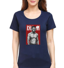 Load image into Gallery viewer, Islam Makhachev T-Shirt for Women-Navy Blue-Ektarfa.online
