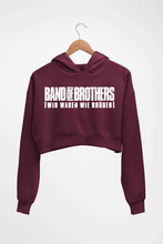 Load image into Gallery viewer, Band of Brothers Crop HOODIE FOR WOMEN-Maroon-Ektarfa.online
