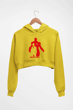 Load image into Gallery viewer, Iron Man Crop HOODIE FOR WOMEN-Mustard Yellow-Ektarfa.online
