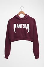 Load image into Gallery viewer, Pantera Crop HOODIE FOR WOMEN-Maroon-Ektarfa.online
