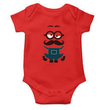 Load image into Gallery viewer, Minion Mustache Kids Romper For Baby Boy/Girl-0-5 Months(18 Inches)-RED-Ektarfa.online
