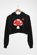 Load image into Gallery viewer, Mushroom Crop HOODIE FOR WOMEN-Black-Ektarfa.online
