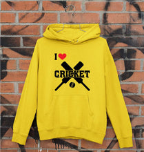 Load image into Gallery viewer, I Love Cricket Unisex Hoodie for Men/Women-Mustard Yellow-Ektarfa.online
