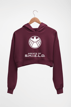 Load image into Gallery viewer, Agents of S.H.I.E.L.D Crop HOODIE FOR WOMEN-Maroon-Ektarfa.online
