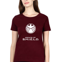 Load image into Gallery viewer, Agents of S.H.I.E.L.D Love T-Shirt for Women-Maroon-Ektarfa.online
