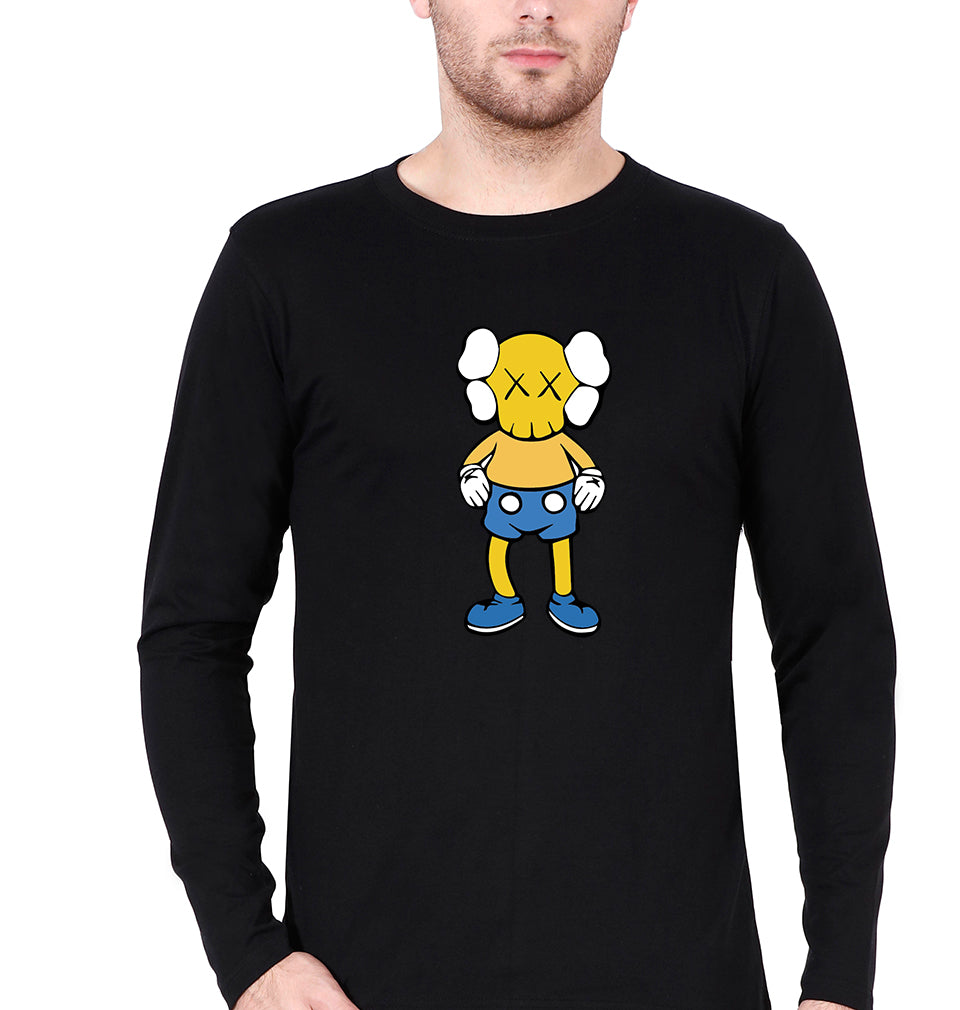 Kaws Full Sleeves T-Shirt for Men-Black-Ektarfa.online