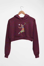 Load image into Gallery viewer, Badminton Crop HOODIE FOR WOMEN-Maroon-Ektarfa.online
