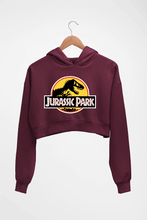 Load image into Gallery viewer, Jurassic Park Crop HOODIE FOR WOMEN-Maroon-Ektarfa.online
