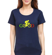 Load image into Gallery viewer, Cycling Good T-Shirt for Women-Navy Blue-Ektarfa.online
