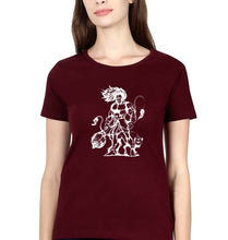 Load image into Gallery viewer, Hanuman Ji (God) T-Shirt for Women-Maroon-Ektarfa.online
