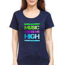 Load image into Gallery viewer, Music T-Shirt for Women-Navy Blue-Ektarfa.online
