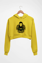 Load image into Gallery viewer, Loki Crop HOODIE FOR WOMEN-Mustard Yellow-Ektarfa.online
