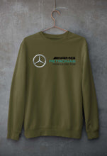 Load image into Gallery viewer, Mercedes AMG Petronas F1 Unisex Sweatshirt for Men/Women-S(40 Inches)-Olive Green-Ektarfa.online
