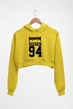 Load image into Gallery viewer, Purpose Tour Bieber Crop HOODIE FOR WOMEN-Mustard Yellow-Ektarfa.online
