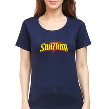 Load image into Gallery viewer, The Power of Shazam! T-Shirt for Women-Navy Blue-Ektarfa.online
