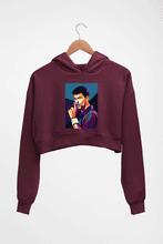 Load image into Gallery viewer, Novak Djokovic Tennis Crop HOODIE FOR WOMEN-Maroon-Ektarfa.online
