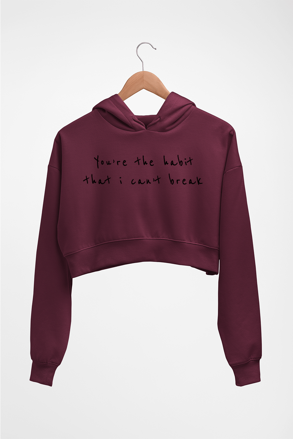 Louis Tomlinson Crop HOODIE FOR WOMEN-Maroon-Ektarfa.online
