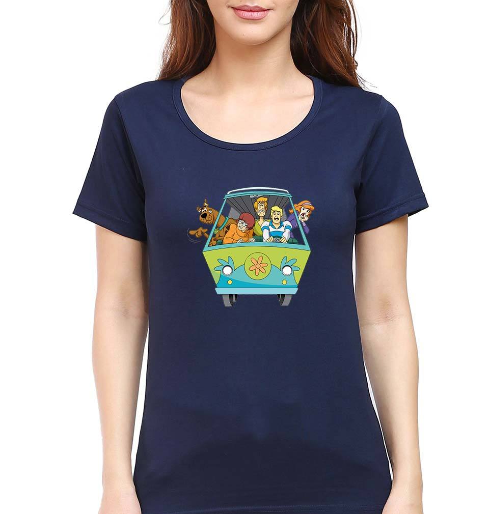 Scooby Doo T-Shirt for Women-Navy Blue-Ektarfa.online