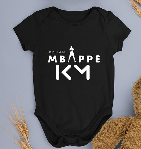 Kylian Mbappé Kids Romper For Baby Boy/Girl-0-5 Months(18 Inches)-Black-Ektarfa.online