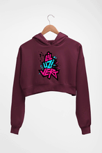Load image into Gallery viewer, Lil Uzi Vert (LUV) Crop HOODIE FOR WOMEN-Maroon-Ektarfa.online
