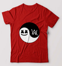 Load image into Gallery viewer, alan walker marshmello T-Shirt for Men-Red-Ektarfa.online
