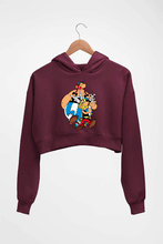 Load image into Gallery viewer, Asterix Crop HOODIE FOR WOMEN-Maroon-Ektarfa.online
