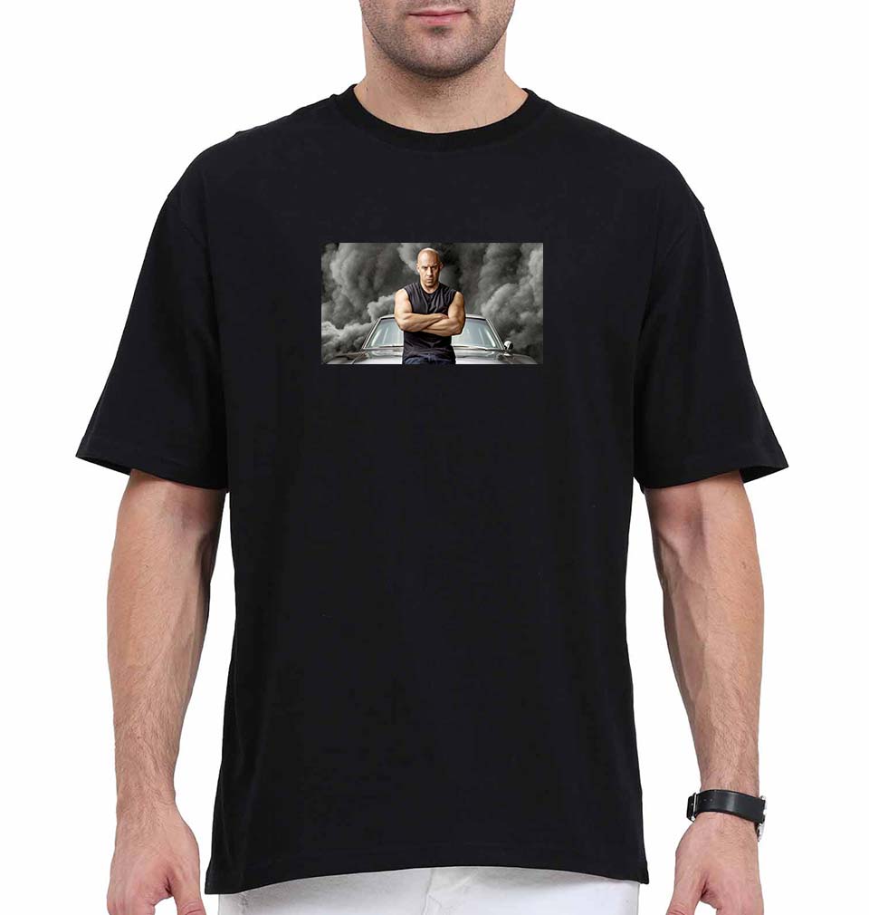 Fast X Vin Diesel Oversized T-Shirt for Men-Black-Ektarfa.online