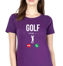 Load image into Gallery viewer, Golf T-Shirt for Women-Purple-Ektarfa.online
