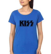 Load image into Gallery viewer, Kiss Rock Band T-Shirt for Women-Royal Blue-Ektarfa.online
