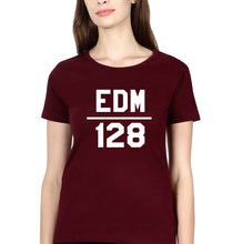 Load image into Gallery viewer, EDM T-Shirt for Women-Maroon-Ektarfa.online
