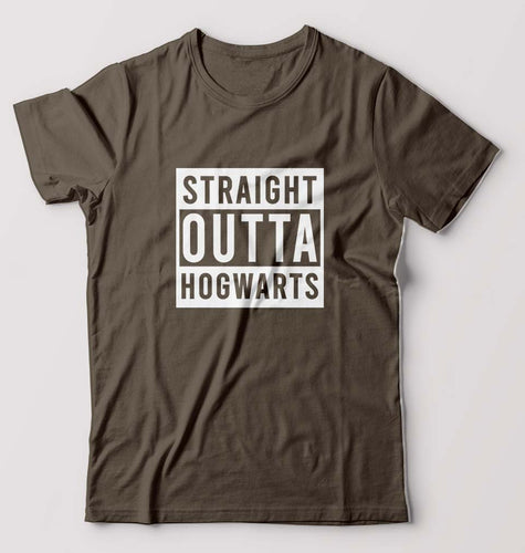 Harry Potter Hogwarts T-Shirt for Men-Olive Green-Ektarfa.online