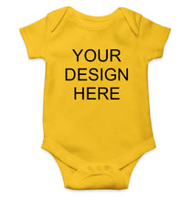 Load image into Gallery viewer, Customized-Custom-Personalized Kids Romper For Baby Boy/Girl-0-5 Months(18 Inches)-Yellow-Ektarfa.co.in
