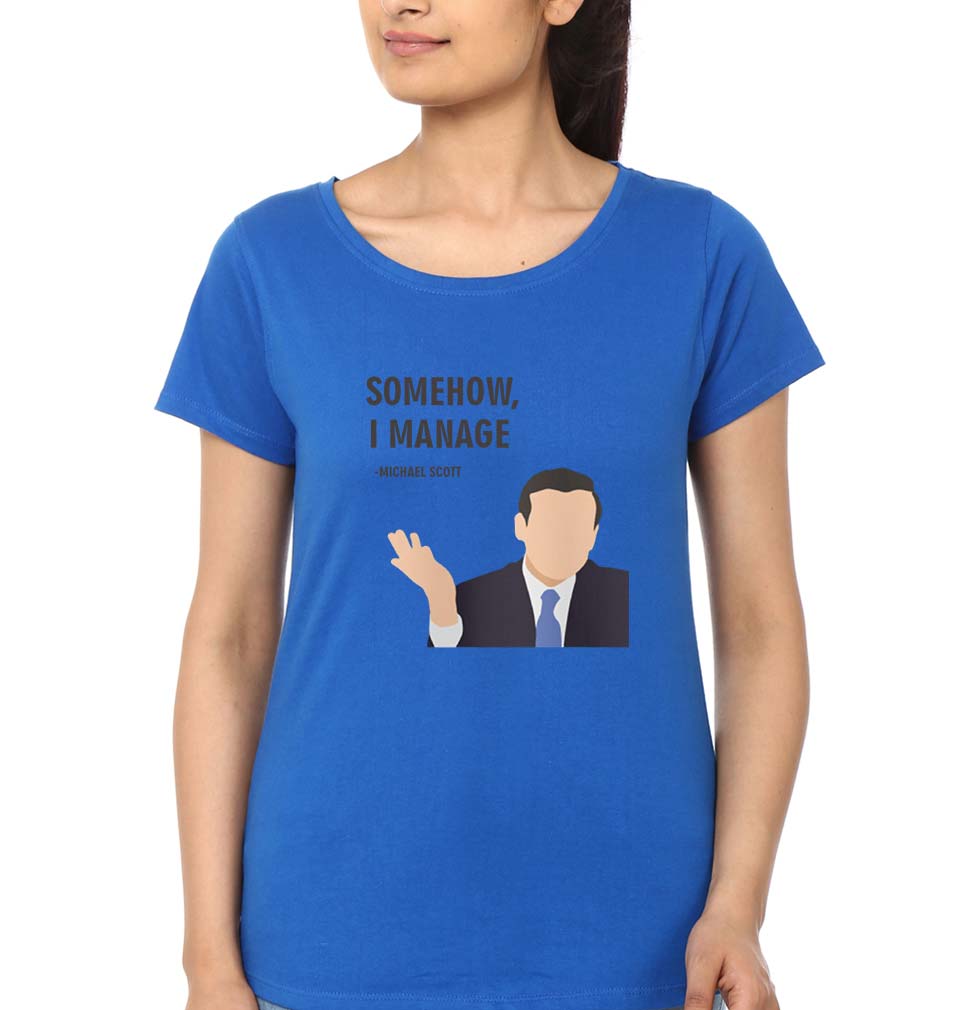 Michael Scott T-Shirt for Women-Royal Blue-Ektarfa.online