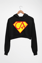 Load image into Gallery viewer, Chartered Accountants(CA) Crop HOODIE FOR WOMEN-Black-Ektarfa.online
