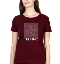 Load image into Gallery viewer, Techno T-Shirt for Women-Maroon-Ektarfa.online
