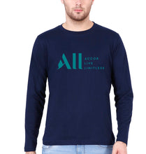 Load image into Gallery viewer, ACCOR LIVE LIMITLESS (ALL) Full Sleeves T-Shirt for Men-Navy blue-Ektarfa.online
