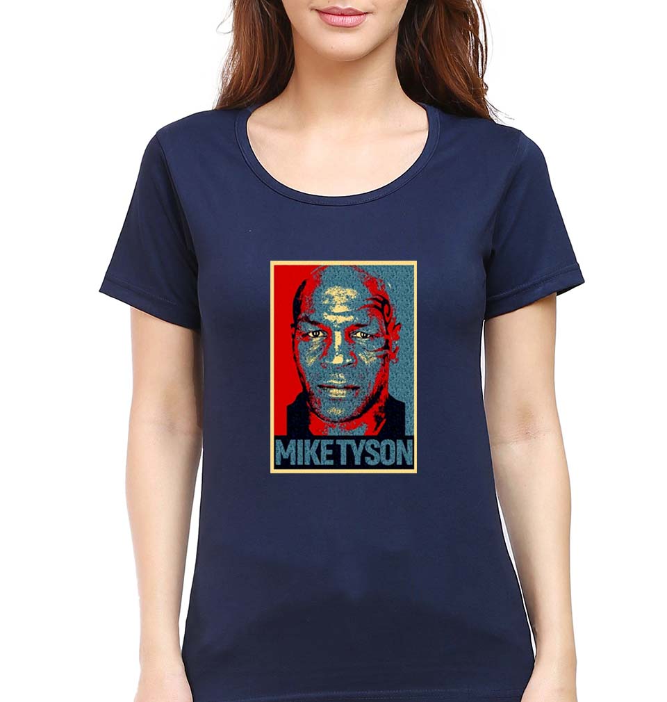Mike Tyson T-Shirt for Women-Navy Blue-Ektarfa.online