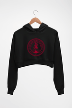 Load image into Gallery viewer, Stanford Crop HOODIE FOR WOMEN-Black-Ektarfa.online
