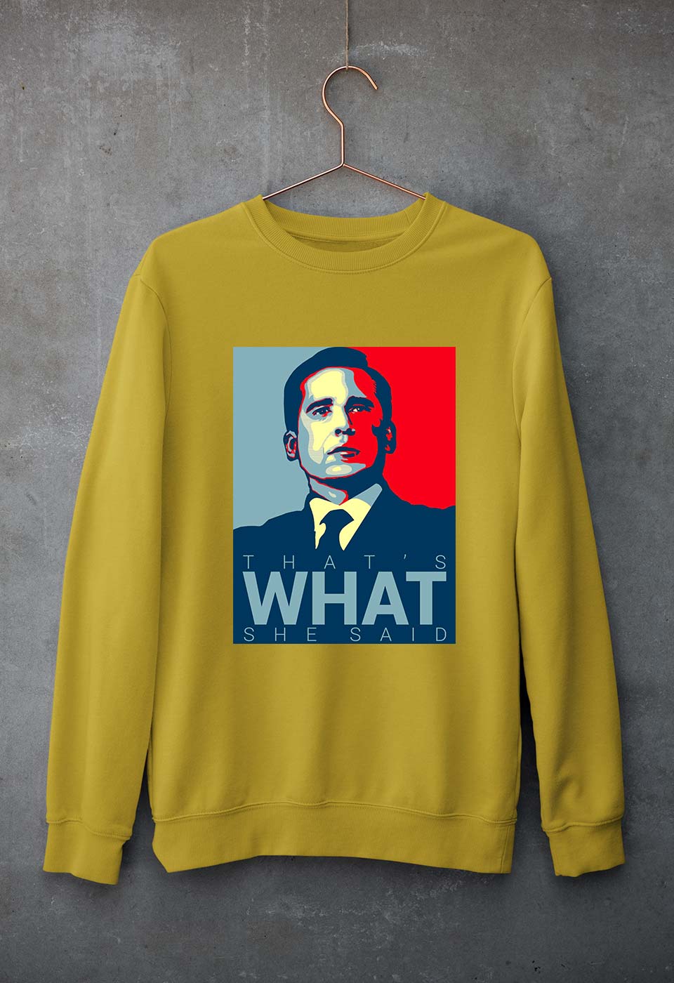 Michael Scott Unisex Sweatshirt for Men/Women-Mustard Yellow-Ektarfa.online