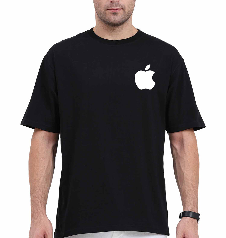 Apple Oversized T-Shirt for Men-Black-Ektarfa.online