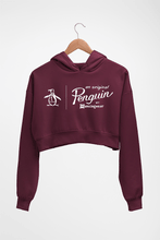 Load image into Gallery viewer, Penguin Crop HOODIE FOR WOMEN-Maroon-Ektarfa.online
