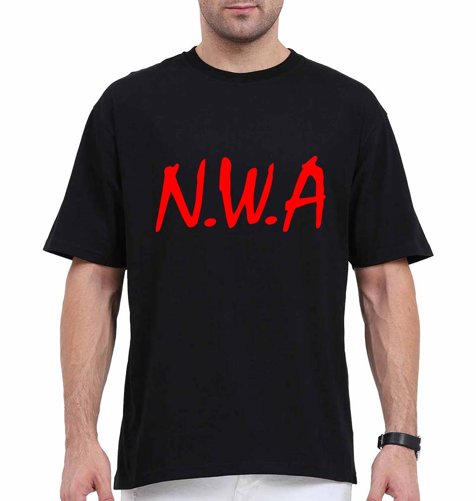 NWA Oversized T-Shirt for Men-Black-Ektarfa.online