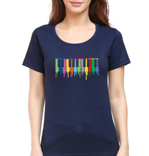 Load image into Gallery viewer, Piano T-Shirt for Women-Navy Blue-Ektarfa.online
