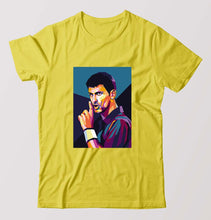 Load image into Gallery viewer, Novak Djokovic Tennis T-Shirt for Men-Yellow-Ektarfa.online

