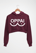 Load image into Gallery viewer, Oppai Crop HOODIE FOR WOMEN-Maroon-Ektarfa.online

