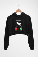 Load image into Gallery viewer, Ladakh Calling Crop HOODIE FOR WOMEN-Black-Ektarfa.online
