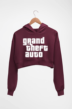 Load image into Gallery viewer, Grand Theft Auto (GTA) Crop HOODIE FOR WOMEN-Maroon-Ektarfa.online
