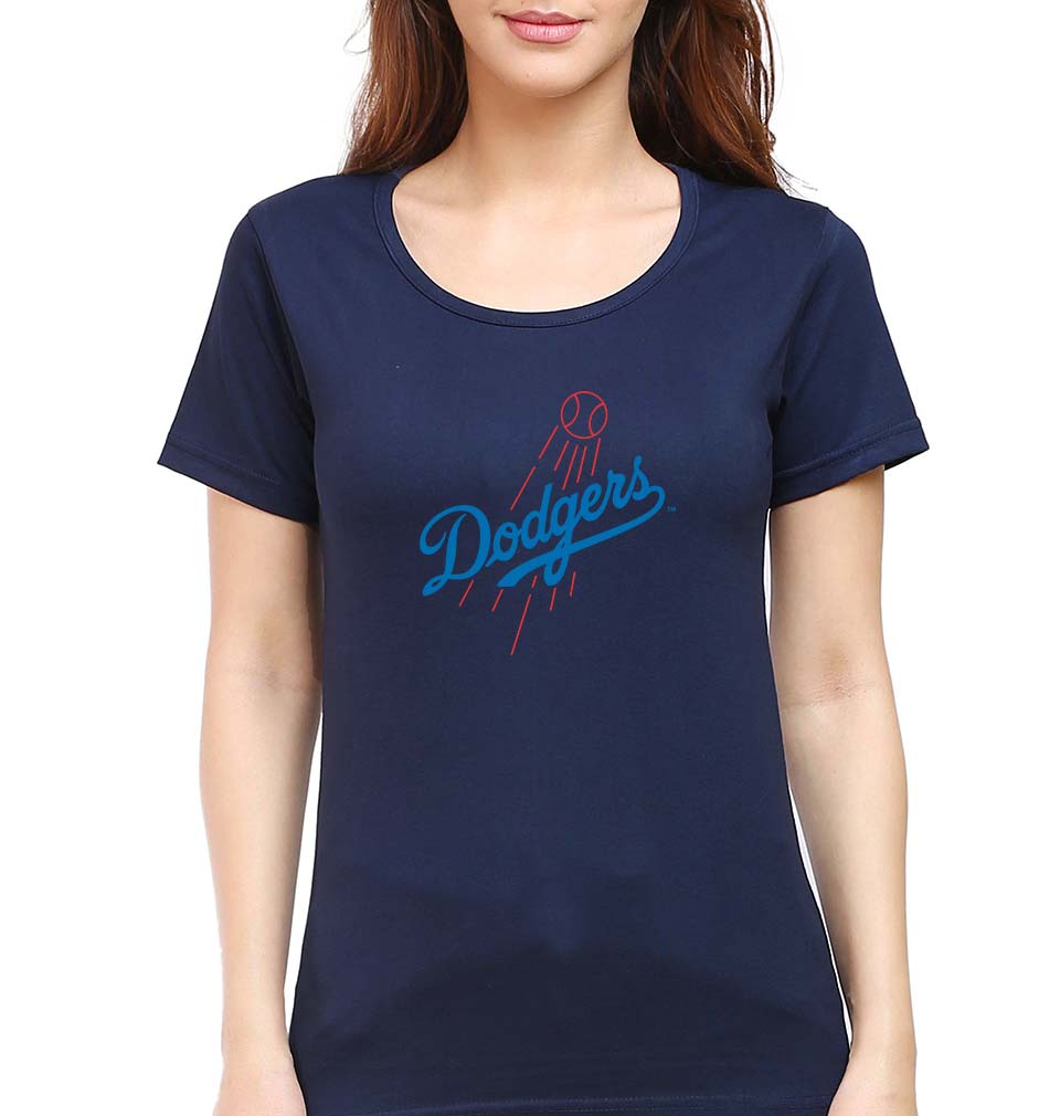 Los Angeles Dodgers T-Shirt for Women-Navy Blue-Ektarfa.online