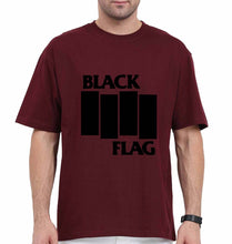Load image into Gallery viewer, Black Flag Oversized T-Shirt for Men-Maroon-Ektarfa.online
